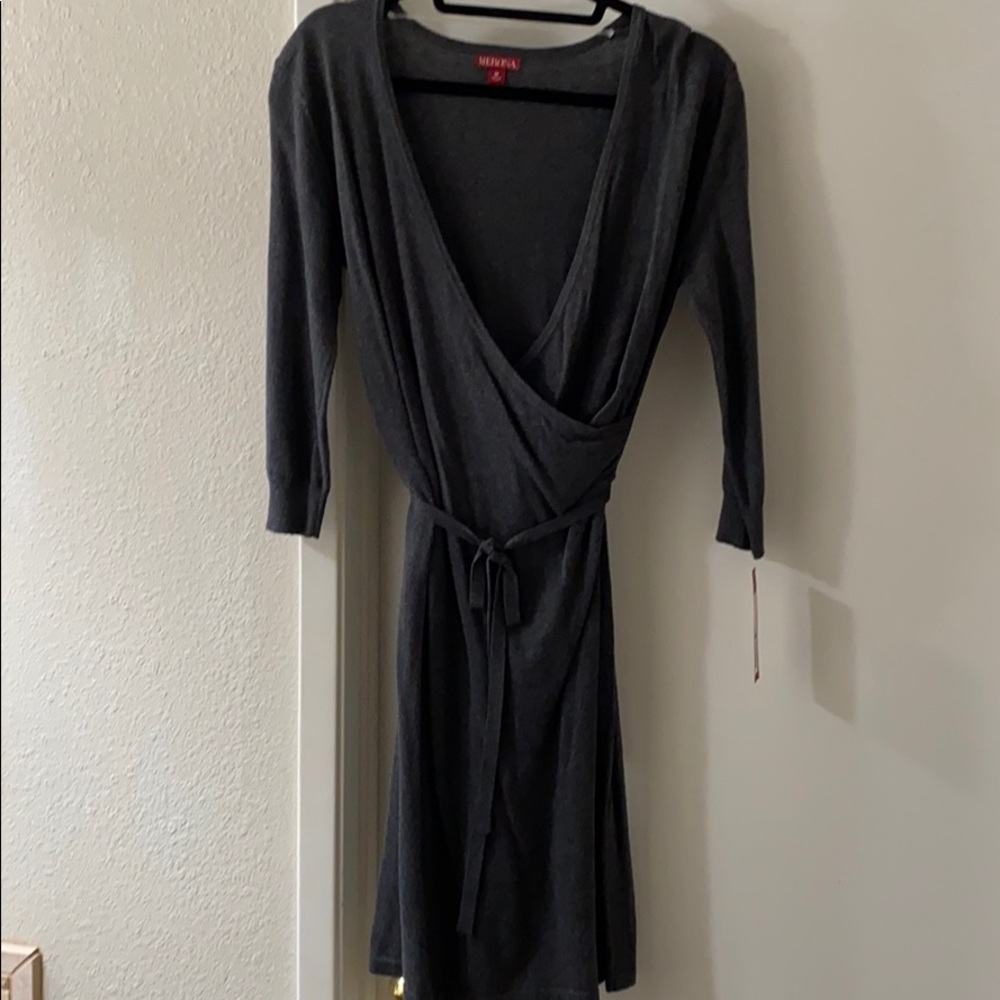 Sweater wrap dress